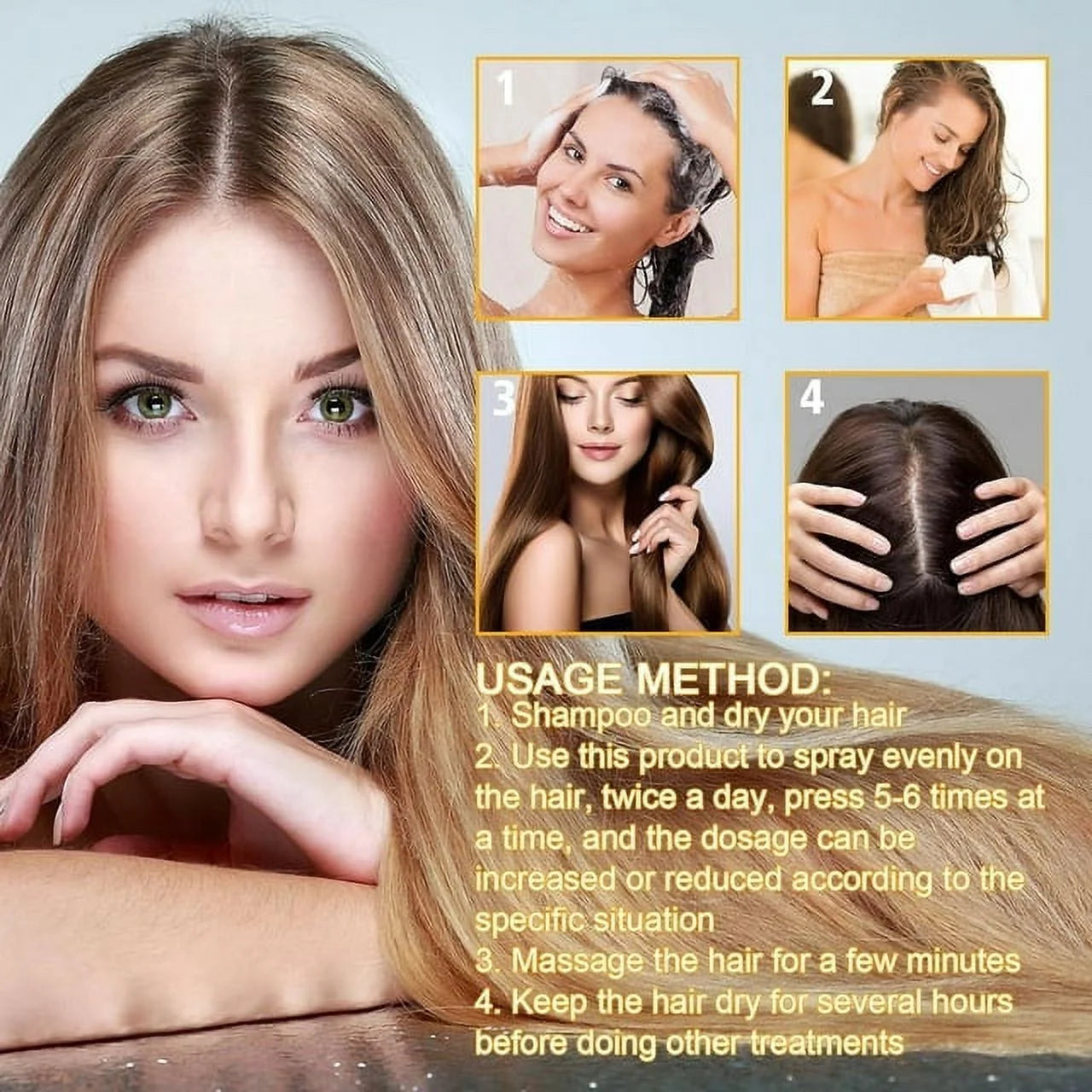Biotin Hair Growth Spray, Ibealee Biotin Hair Growth Serum, Biotin Thickening Herbal Serum, anti Hair Loss Serum for Women Men Hair Growth and Hair Loss 5 PCS